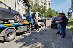 Работа управы района по выявлению брошенных разукомплектованных транспортных средств (БРТС) 04.07.2025