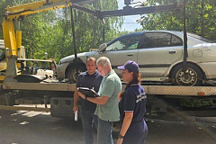 Работа управы района по выявлению брошенных разукомплектованных транспортных средств (БРТС) 31.07