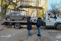 Работа управы района по выявлению брошенных разукомплектованных транспортных средств (БРТС) Волга г/н У513АО197